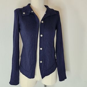 Banana Republic Navy Snap Button Cardigan Small